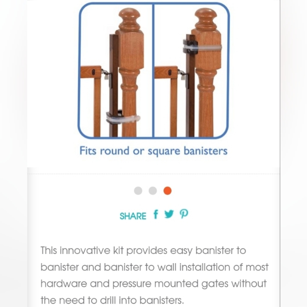 NIB Summer Infant Banister To Banister Universal Kit